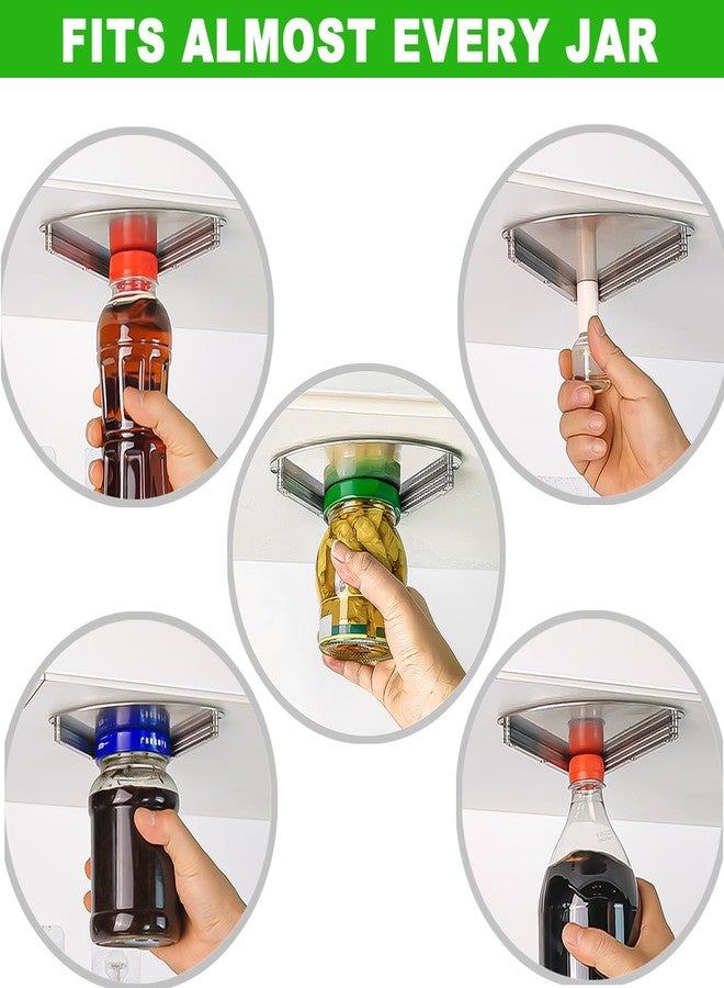IPOVIPO Latest Jar Opener - Under Cabinet Jar Openers for Seniors With Arthritis or Weak Hands - Under Counter Can Opener-Jar Lid & Bottle Cap Opener Tool - All Stainless Steel Material - Image 2