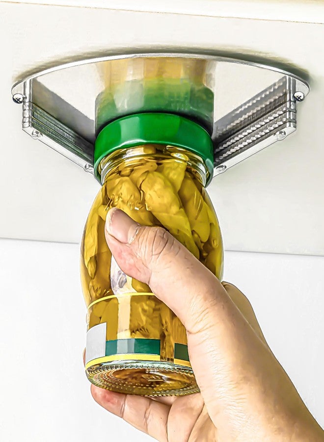 IPOVIPO Latest Jar Opener - Under Cabinet Jar Openers for Seniors With Arthritis or Weak Hands - Under Counter Can Opener-Jar Lid & Bottle Cap Opener Tool - All Stainless Steel Material - Image 1