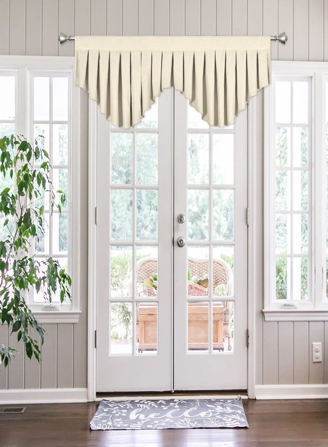 OYRING Blackout Curtain Valances Beige valances for Windows Rod Pocket Window Valance for Living Room Kitchen and Bedroom (59 x 20 Inch, 1 Panel) - Image 2