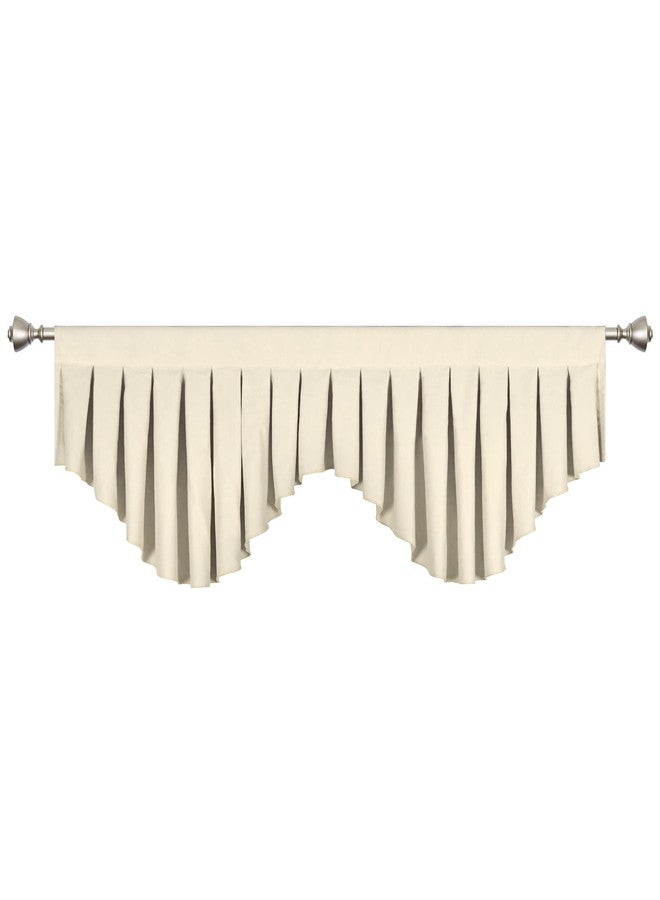 OYRING Blackout Curtain Valances Beige valances for Windows Rod Pocket Window Valance for Living Room Kitchen and Bedroom (59 x 20 Inch, 1 Panel) - Image 3
