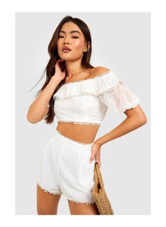 Dobby Bardot Top & Shorts