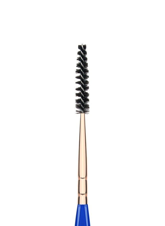 Bdellium Tools Professional Makeup Brush - Golden Triangle 728 Double-ended Bent Lash Fan/Spoolie - With All-Vegan Synthetic Fibers, For Achieving Clean, Clump-free Mascara Application (Blue, 1pc) - Image 4