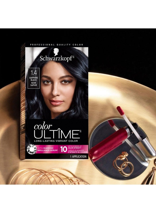 Schwarzkopf Color Ultime Hair Color, 1.4 Sapphire Black, 1 Application - Permanent Black Hair Dye for Vivid Color Intensity and Fade-Resistant Shine up to 10 Weeks - Image 5