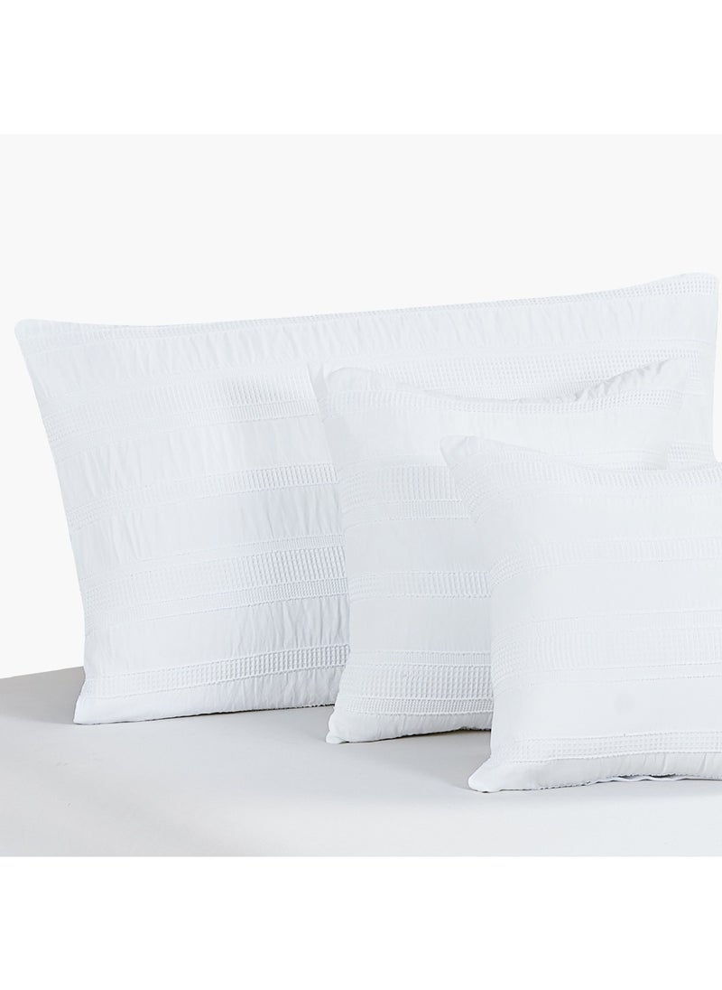 Home Box Waffle Crinkle 5-Piece King Comforter Set 240 x 220 cm  - Image 4
