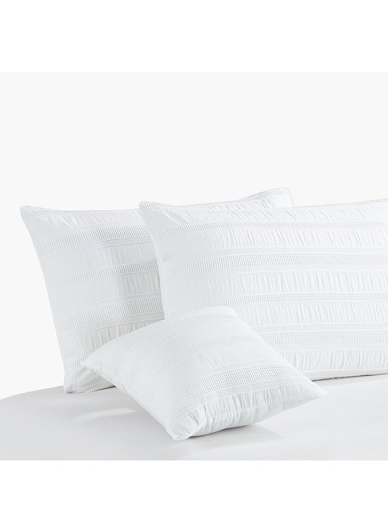 Home Box Waffle Crinkle 5-Piece King Comforter Set 240 x 220 cm  - Image 5