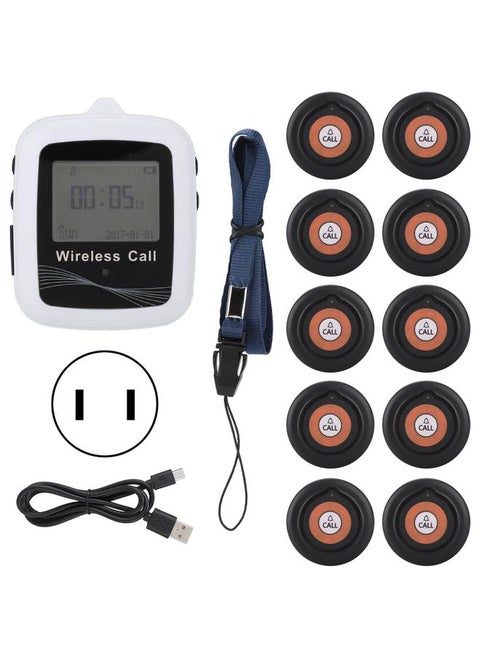 Waiter Calling System Wireless Pagers Watch Receiver   10 Customer Beepers