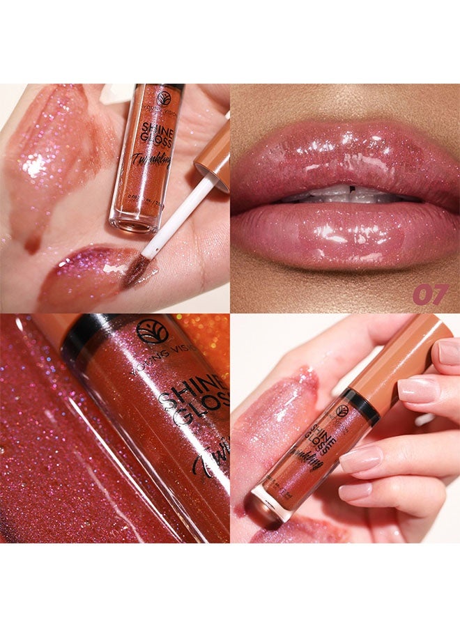 يونج فيجن لمعان جلوس ، جليس شفاه متلألئ - إنهاء لامع مع جزيئات تشبه اللؤلؤ، غير لزج ومرطب، مثالي للتطبيق المتعدد أو الاستخدام بمفرده، لمعان سلس لراحة تدوم طويلاً #07 - Image 2