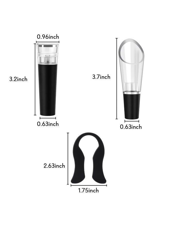 KORCCI Multifunctional Wine Bottle Opener Gift Set - Heavy-Duty Zinc Alloy Wing Corkscrew, Foil Cutter, Vacuum Stopper & Aerator Pourer for Kitchen, Bar, Restaurant, Bartenders - Image 4