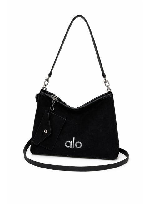 Women’s Suede Shoulder Bag with Adjustable Strap and Mini Pouch – Casual Hobo Handbag for Daily Use