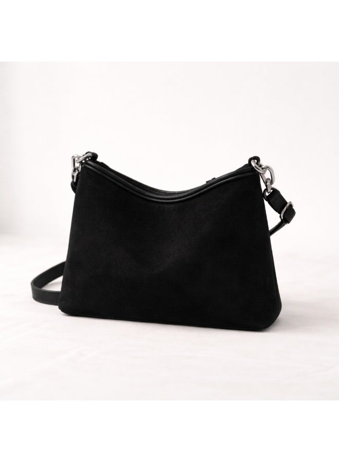 Alo Yoga Women’s Suede Shoulder Bag with Adjustable Strap and Mini Pouch – Casual Hobo Handbag for Daily Use - Image 2