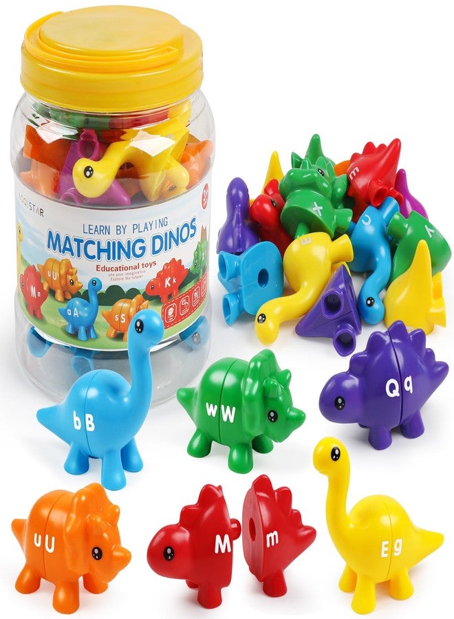 kizh Matching Dinosaur Toys,Double-Sided Alphabet Learning Toy,Fine Motor Toys,ABC Alphabet Letters Uppercase Lowercase Letters Sorting Matching Game for Toddler Boys Girls - Image 1