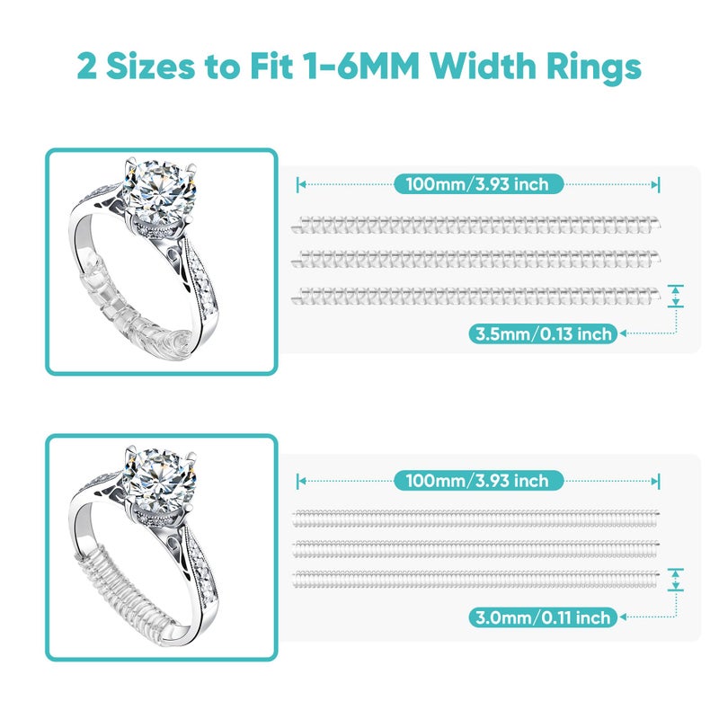 Feramox Invisible Ring Size Adjuster for Loose Rings Ring Adjuster Fit Any Rings, Assorted Sizes of Ring Sizer (14pcs) - Image 4