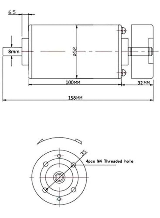 400 واط تبريد هواء محرك المغزل CNC 0.3 كيلو واط 0.4 كيلو واط 0.5 كيلو واط آلة النقش لمشاريع المحرك - Image 3