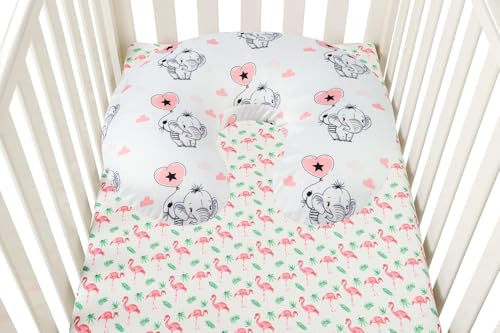 Tontukatu Nursing Pillow Cover Set 3 Pack Nursing Pillow Slipcovers for Moms Breastfeeding Moms, Ultra-Soft Stretchy Fit Standard Nursing Pillows Flamingo Elephant & Lion - Image 4