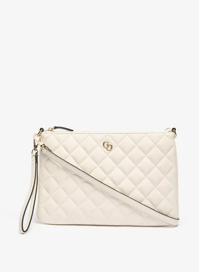 Celeste Women's Quilted Clutch with Detachable Strap and Zip Closure