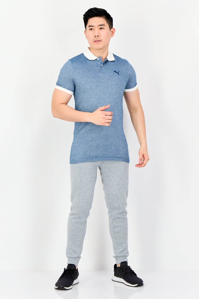 PUMA Men Sportswear Fit Short Sleeve Outdoor Polo Shirt, Heather Blue - Image 4