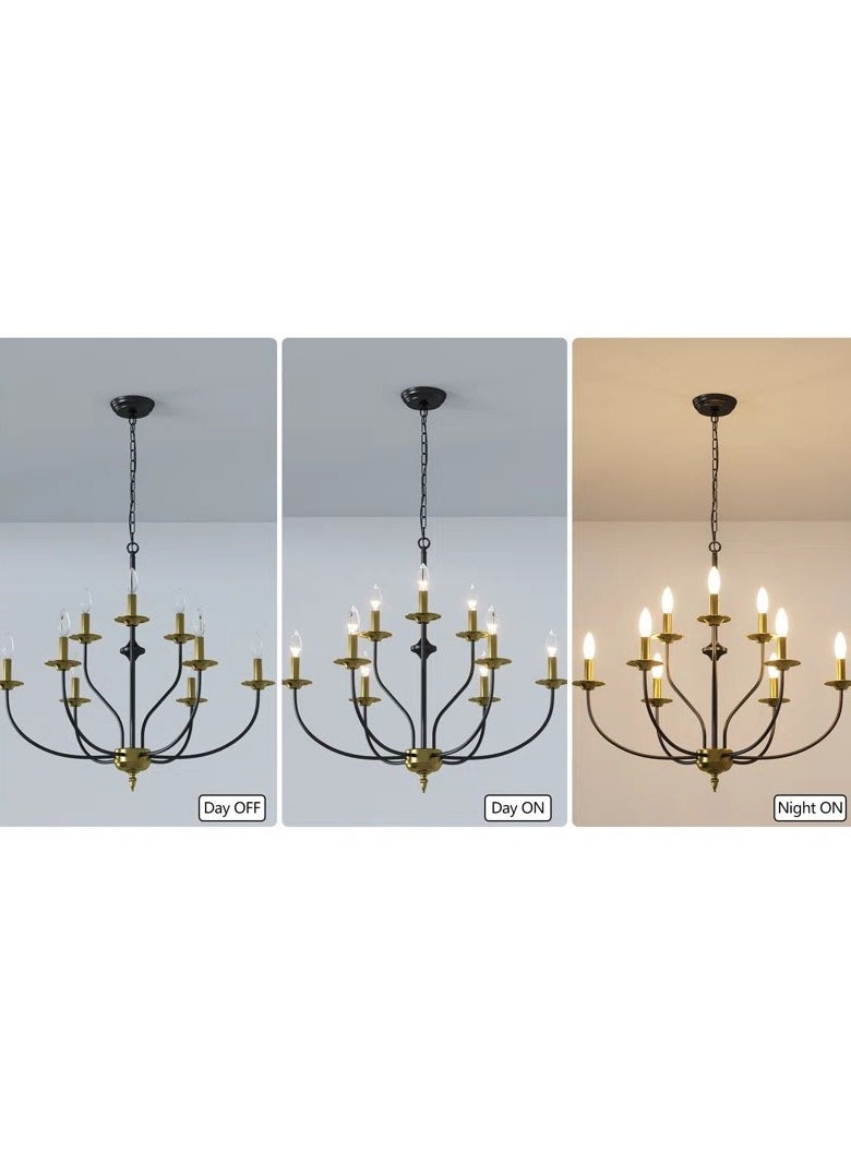 GEADI Mid Century Sputnik Chandelier Modern Ceiling Lighting 9 Lights Adjustable Industrial Mount Pendant Light Fixture For Kitchen Living Dining Room Bedroom Foyer  - Image 3