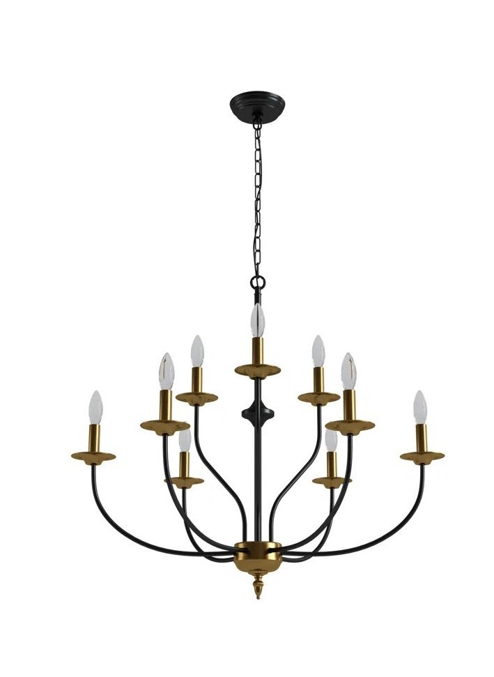 GEADI Mid Century Sputnik Chandelier Modern Ceiling Lighting 9 Lights Adjustable Industrial Mount Pendant Light Fixture For Kitchen Living Dining Room Bedroom Foyer  - Image 4