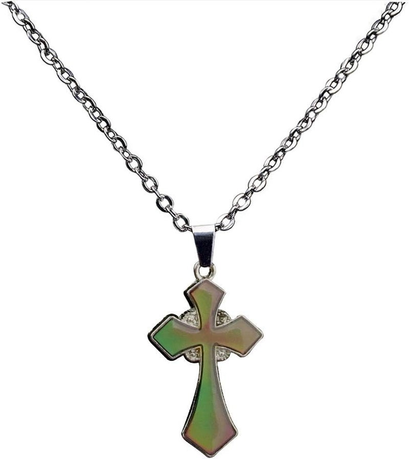 FM FM42 Temperature Sensing Color Changing Pendant Necklace with 19.29" Stainless Steel Rolo Chain - Image 3