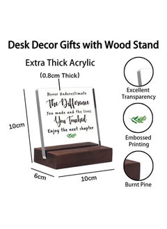 Garlo Coworker Gifts For Women Men Retirement Gifts New Joy Going Away Gift Leaving Gifts For Coworker Boss Leader Colleague Friends -Clear Desk Decorative Sign for Home Office  - Image 2