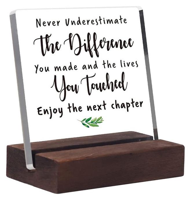 Garlo Coworker Gifts For Women Men Retirement Gifts New Joy Going Away Gift Leaving Gifts For Coworker Boss Leader Colleague Friends -Clear Desk Decorative Sign for Home Office - Image 1