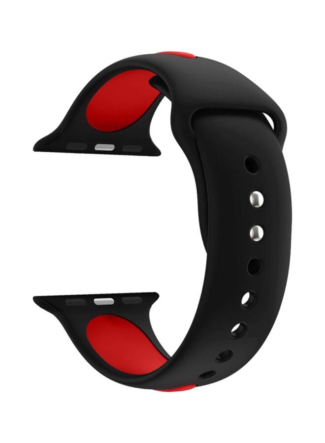Voberry Replacement Band For Apple Watch Series 4 44mm Black/Red - Image 1