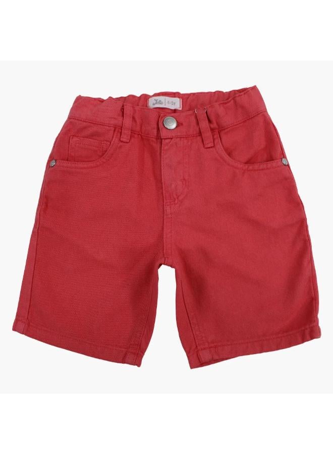 Boys Gabardine Shorts – Watermelon - Image 1