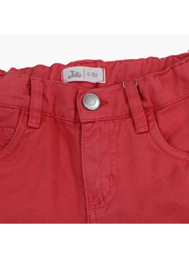 Boys Gabardine Shorts – Watermelon - Image 3