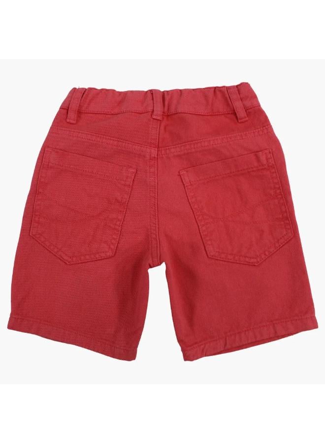 Boys Gabardine Shorts – Watermelon - Image 2