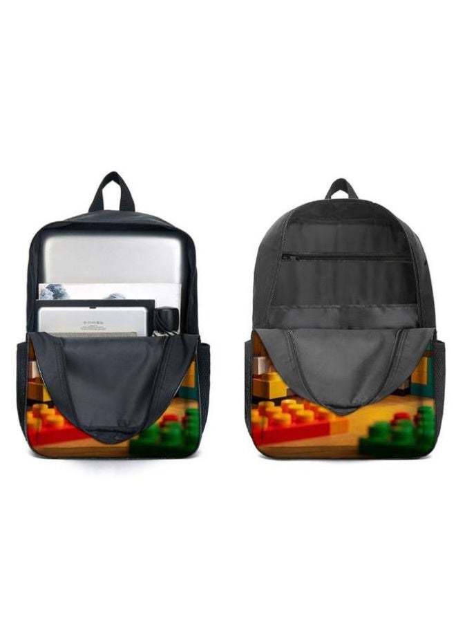 Cartoon three-piece schoolbag with front pocket - 454  - Image 4