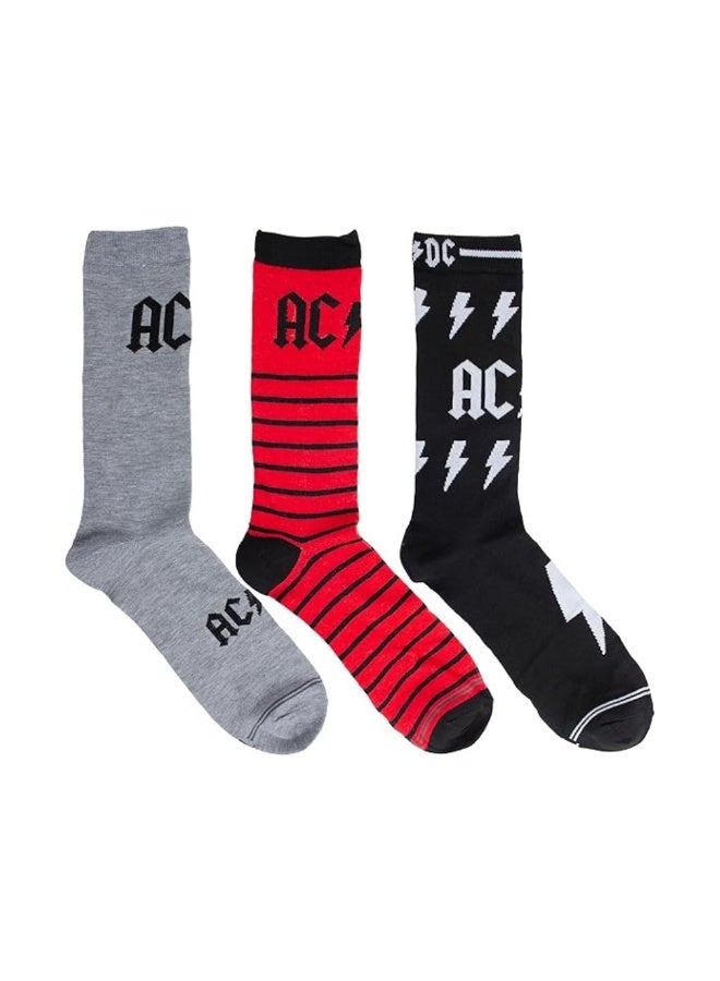 ACDC AC/DC - AC/DC Socks 3 Pack In Guitar Tin (One Size) - Image 1