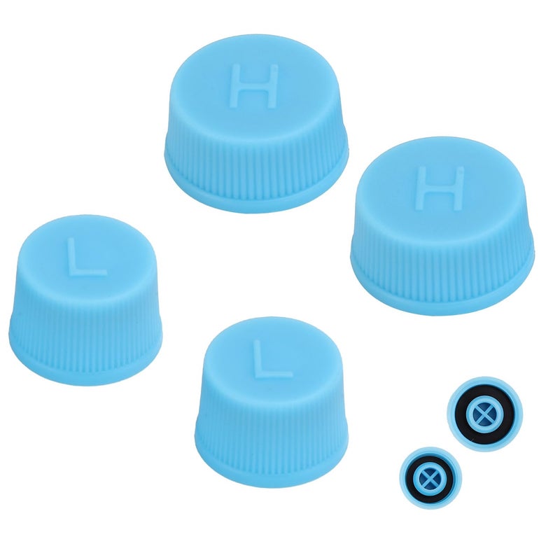 NQEUEPN 4pcs Replacement Valve Cap for Car Air Conditioning, Leakproof R134a AC High & Low Pressure Port Caps Vehicle Air Conditioning Seal Accessories - Image 1