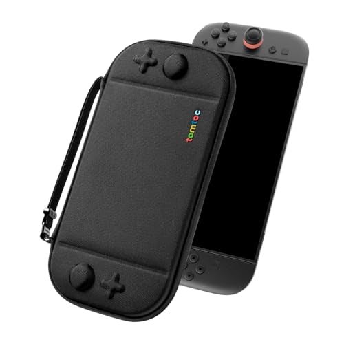 tomtoc Slim Carrying Case for Nintendo Switch 2 Model 2025 Odorless Felt Protective Hard Shell with 12 Game Card Slots Portable Travel Storage Case with Original Patent and Military Grade Protection - Image 1