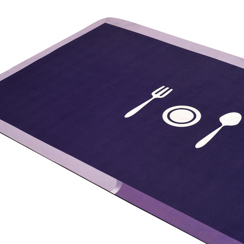 Status Contract Kitchen Mats for Floor Set of Runner Mat Kitchen Decor AntiSkid Rubber Kitchen Floor Mat Napa Skin Super Absorbent Non Slip Mat Floor Rug Waterproof Kitchen Mat Purple RR120x40DM38x58 CM - Image 5