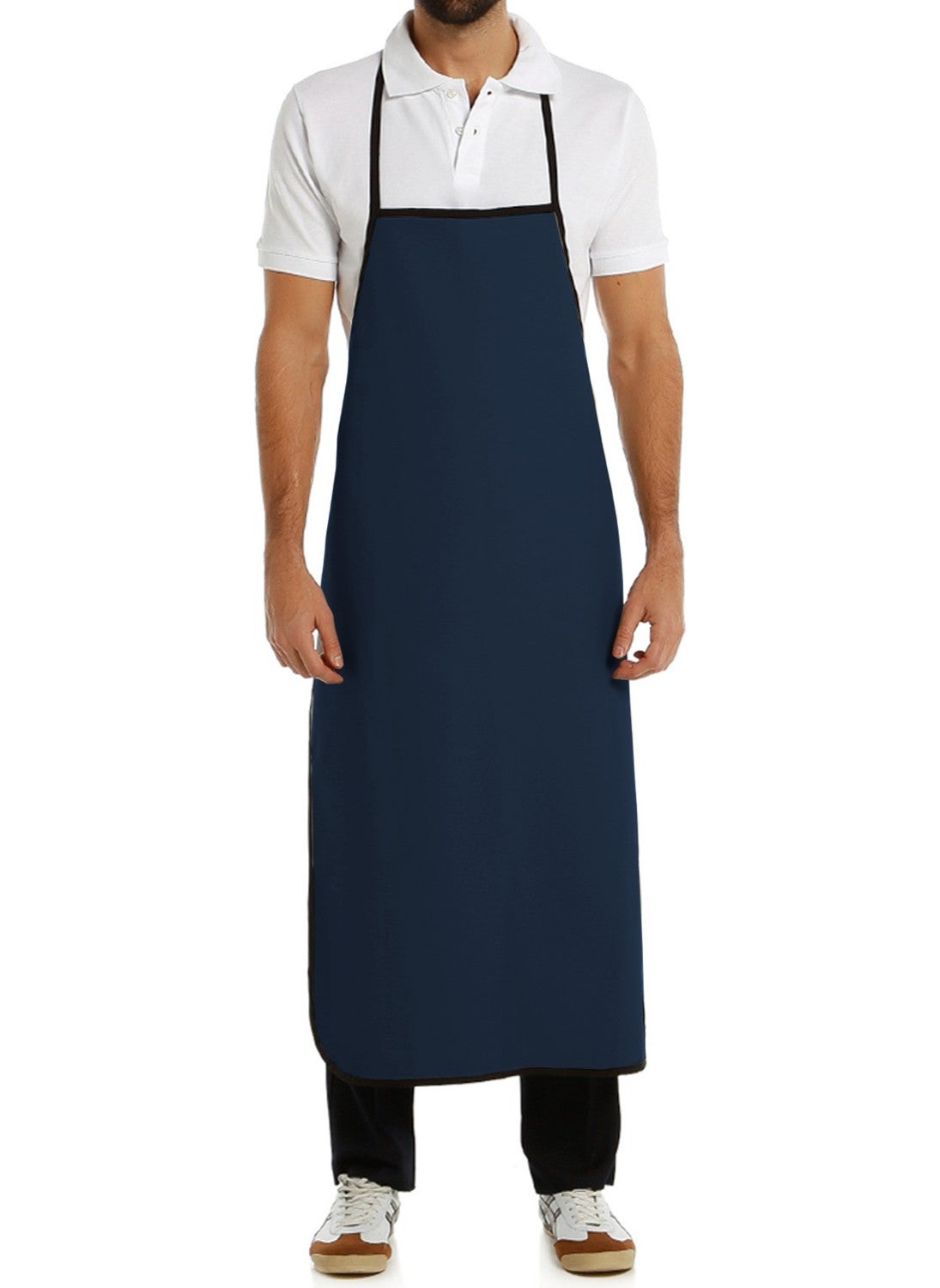 Dr. Mia - Navy Blue PVC Dishwashing Apron Waterproof Stain Resistant Kitchen Apron Lined - Image 1