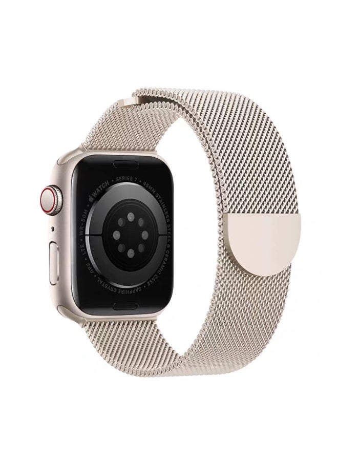 Nicor for Apple Watch Series 10 46mm,Compatible with Apple Watch Band 49mm 45mm 44mm 42mm,Metal Stainless Steel Strap Replacement WristBands for Apple Watch Series 9 8 7 6 5 4 3 ultra 2 ultra  ( Black Silver and Starlight) - Image 4