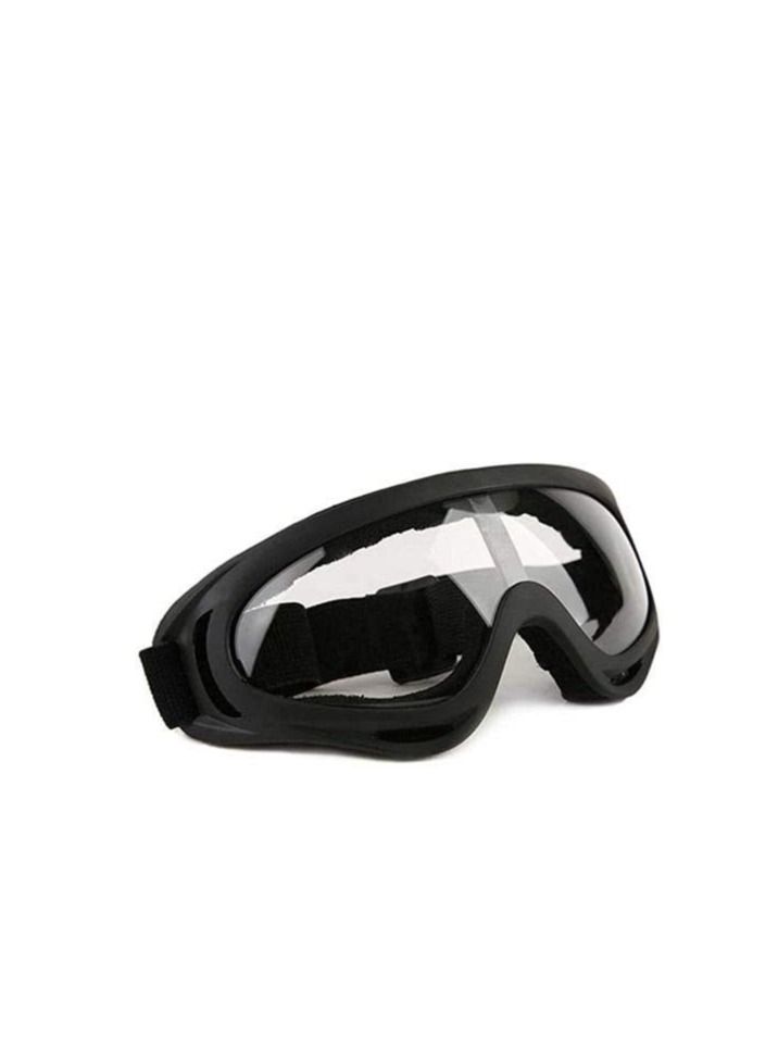 Generic Excellence Outdoor Goggle Ski Windproof UV400 Motorcycle Cycling Goggles Sports Protective Safety Glasses For Men Women Black Frame Transparent Lens - Image 2