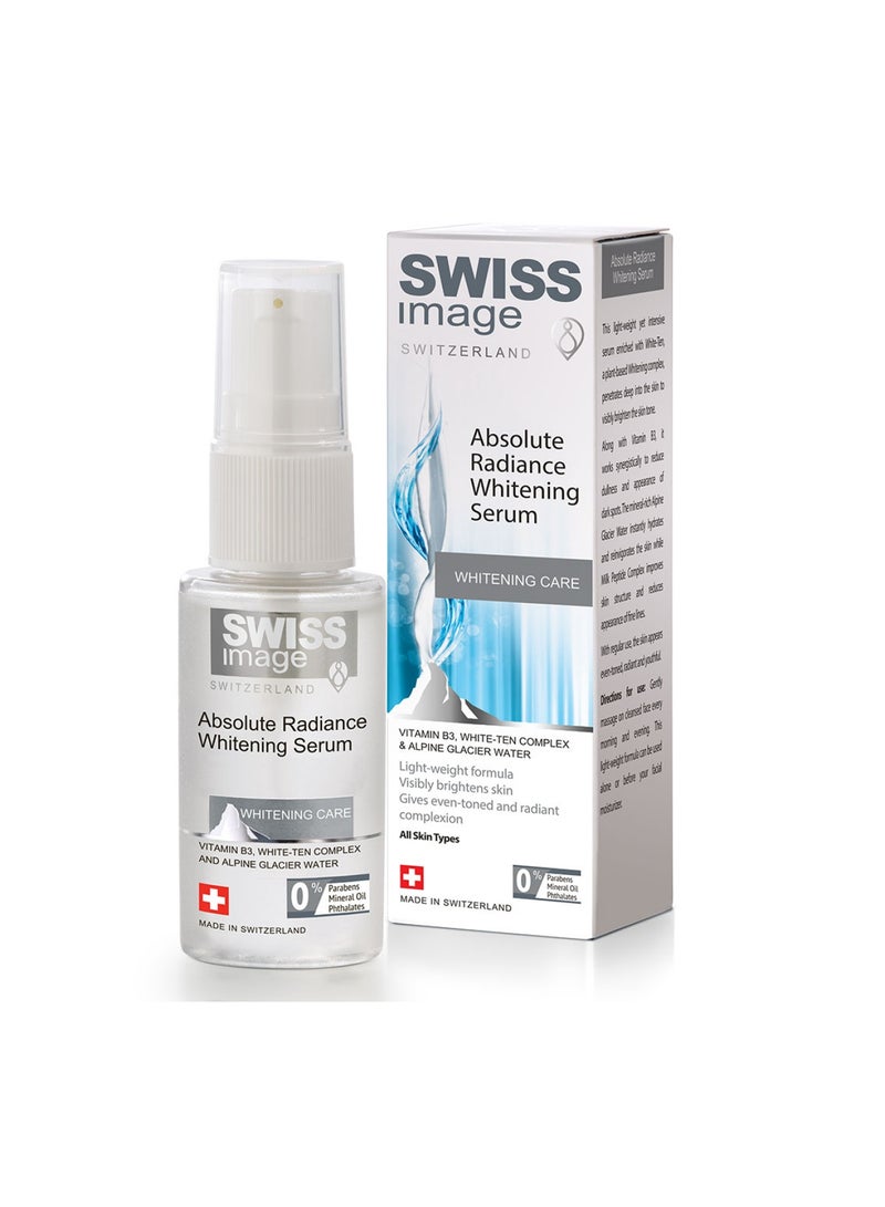 SWISS image Whitening Care Absolute Radiance Whitening Serum For All Skin Types 30ml - Image 2