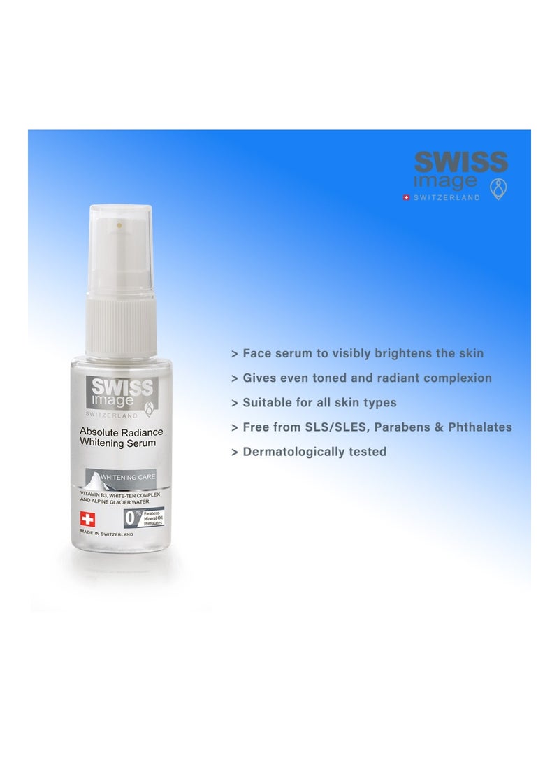 SWISS image Whitening Care Absolute Radiance Whitening Serum For All Skin Types 30ml - Image 4