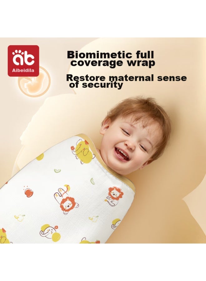 Aibedila Baby Swaddle Blanket, Newborn Maternity Ward Swaddle, Pure Cotton Anti-startle Comforting Sleeping Bag, Single Pack, 2 Pieces - Image 3