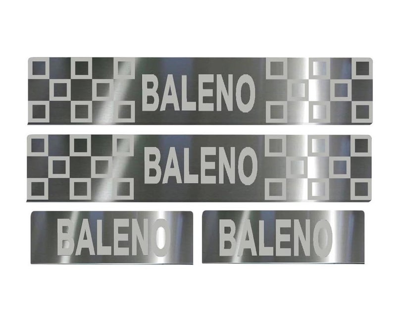 Auto E-Shopping Door Guard Steel Foot Step Sill Car Door Guard Scuff Plate Compatible for Baleno with Adhesive Tape 4 Piece - Image 2