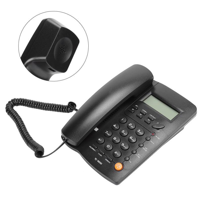 Landline Telephone ABS Material Sturdy Durable High Definition Call - Ergonomic Design Fixed Telephone for Office Business - Image 4