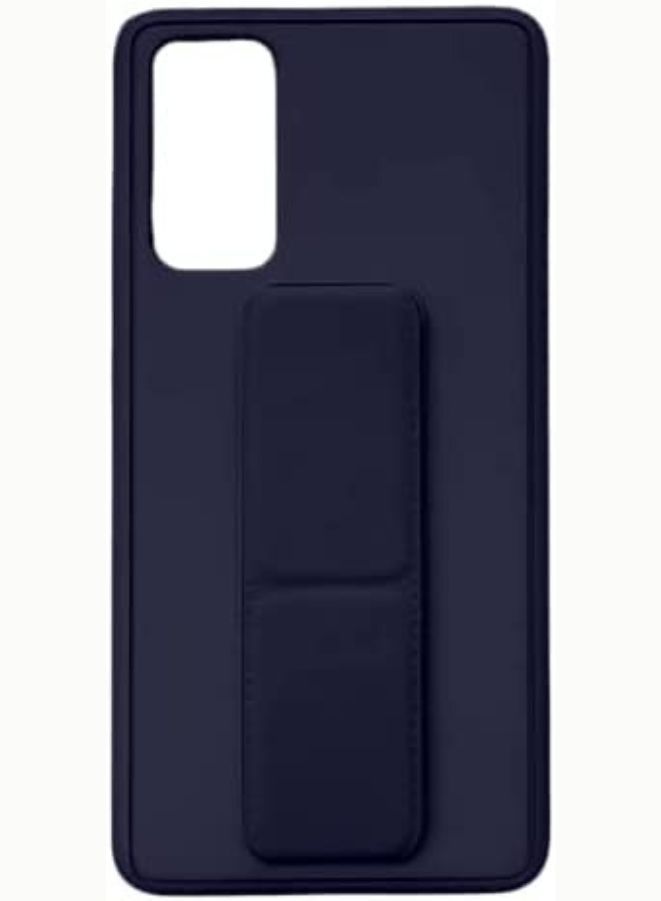 غطاء واقي مضاد للانزلاق مزود بقاعدة قبضة الأصابع لحماية كاملة لهاتف SAMSUNG GALAXY A53 5G باللون الأزرق الداكن