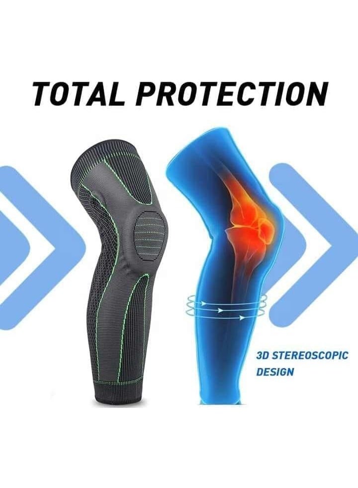 كمادة الركبة الرياضية – دعم كامل للركبة بتصميم شبكي مريح وخفيف – مناسبة للجري، كرة القدم وكرة السلة – مقاس 3XL - Image 3