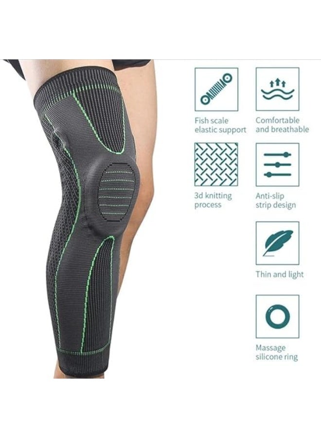 كمادة الركبة الرياضية – دعم كامل للركبة بتصميم شبكي مريح وخفيف – مناسبة للجري، كرة القدم وكرة السلة – مقاس 3XL - Image 2