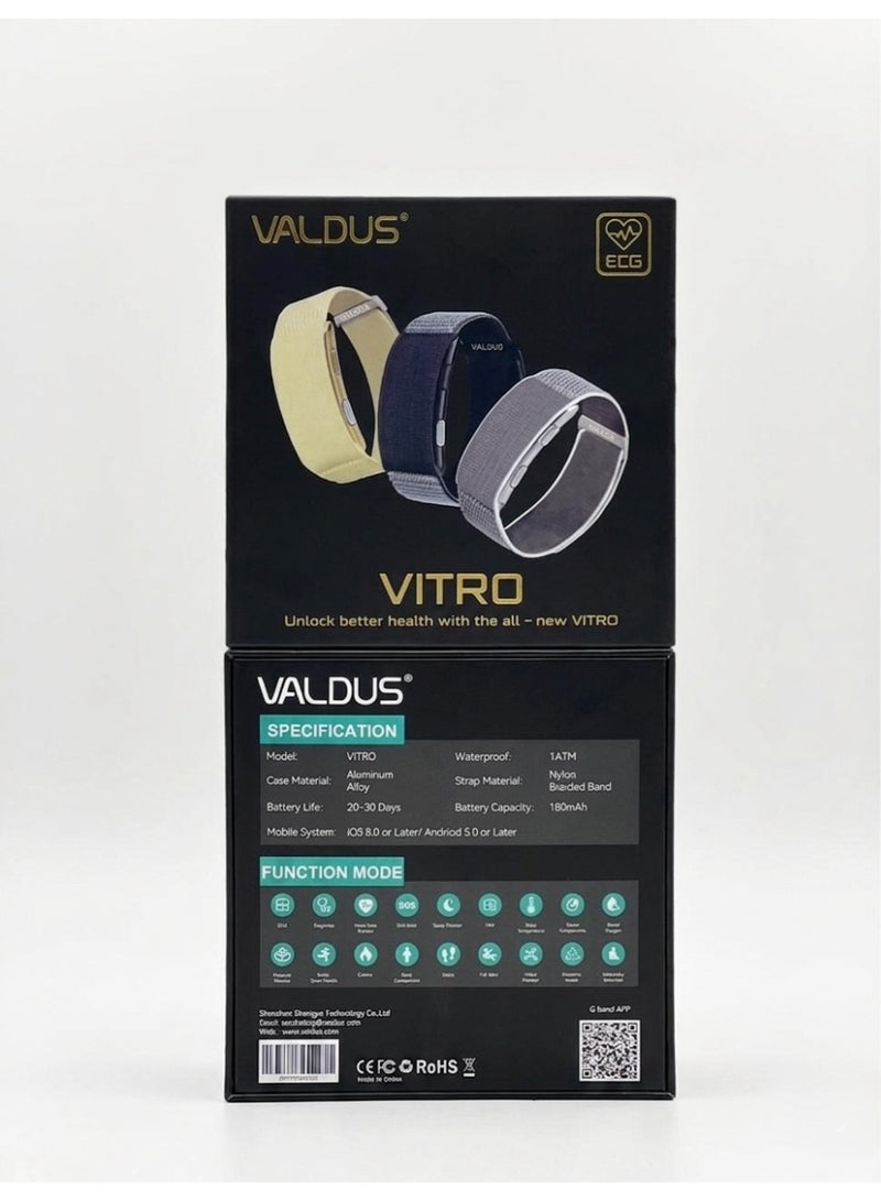 VALDUS VITRO Screenless Smart Band | ECG, Blood Pressure, SpO2 & Body Temperature Health Tracker | 20-30 Days Battery | Compatible with iOS & Android - Image 5