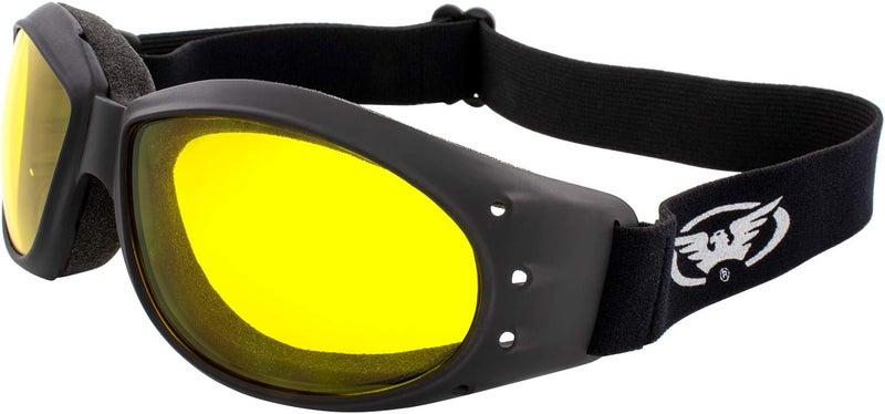 Global Vision Eliminator Dirt Bike Padded Motorcycle Riding Goggles for Men and Women (Black Frame/Smoke Lens) - Image 1