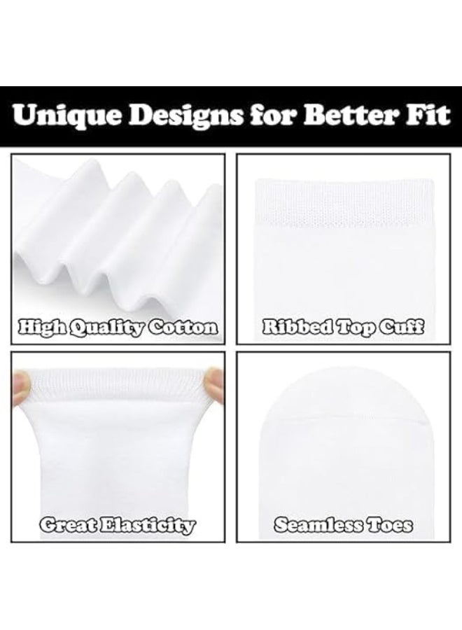 3 أزواج من الجوارب الطويلة حتى الركبة للبنات، زي مدرسي بدون درزات، فستان كرة قدم قطني، جوارب طويلة للأطفال، مقاس متوسط ​​من 8 إلى 12 سنة - Image 2