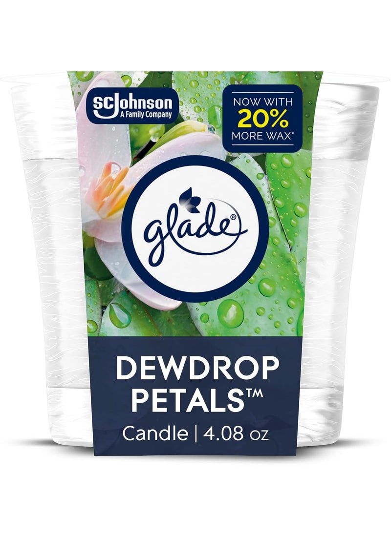 Glade Glade Scented Candle Jar Dewdrop Petals Air Freshener Infused with Essential Oils 408 Oz  - Image 1