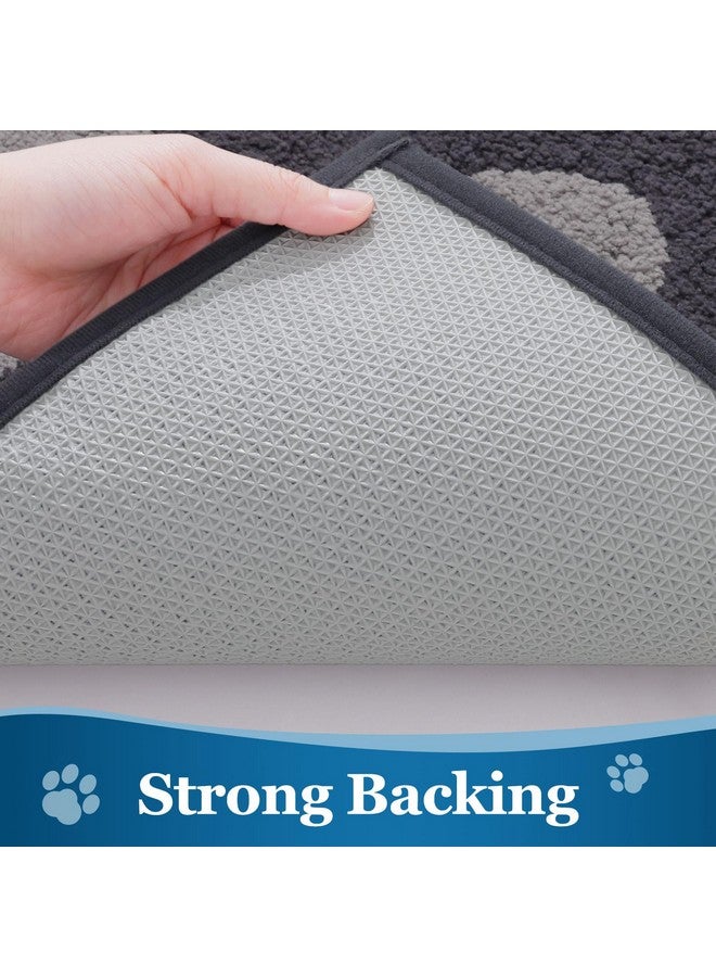 Buganda Dog Door Mat for Muddy Paws, Absorbent Dirt Trapper Washable Indoor Doormats, Non Slip Low-Profile Mud Mat for Dogs, Front Entrance Doormat for Inside Floor (30x20 Inches, Dark Grey) - Image 3